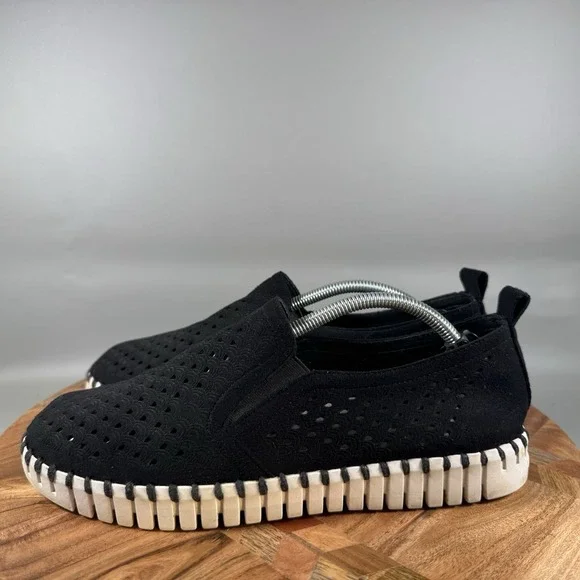 Ilse Jacobsen Hornbak Size‎ 39 9 Tulip Shoes Slip on Black Comfort - Picture 3 of 8